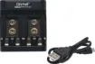 Charges up to four AA/AAA or 2 x 9V Ni-MH or Ni-Cad cells at once for keeping your devices powered up. Indicators display charging mode at a glance. Automatically stops once cells are charged.