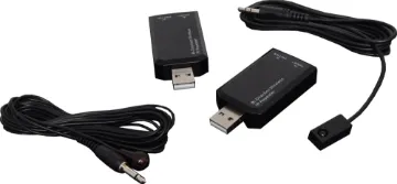 Wireless Infra-Red Remote USB Extender Kit Allows you to repeat infra-red control signals from your TV to remotely located equipment.