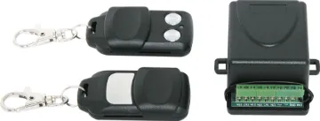 Two Channel UHF Remote Control Switch System This 433MHz fixed code remote control switching system allows you to switch connected devices on and off remotely. It could be integrated with fans, LED lighting, cameras, doors, locks, motors and much more!