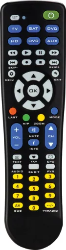 A stylish slimline remote control designed to replace and combine your existing remotes.