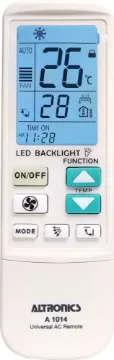 Universal Air Conditioner Remote This easy to program remote will operate virtually all major brands of modern air conditioner. Use as a replacement for a lost remote or keep as a spare.