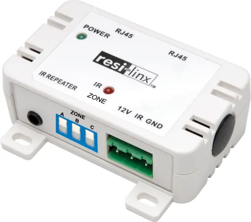 This suite of resi-linx® infra red (IR) products allows remote control of your AV equipment from anywhere in the house.

