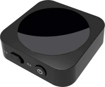 Bluetooth Wireless Audio Transmitter & Receiver Bluetooth Audio Transmitter and Receiver. Send TV audio to your headphones! Transmits or receives audio via Bluetooth 4.1. Can be powered via USB on your TV (cable included). Uses low latency technology so theres no lip sync issues! Includes 3.5mm & RCA cables.