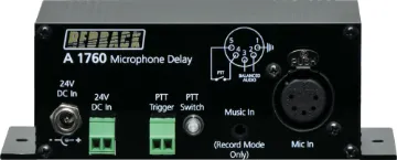 Microphone Delay/Mic-Line Recorder three modes of operation, determined by DIP switches, which include an Audio Delay, a Microphone Recorder and a Audio Recorder.