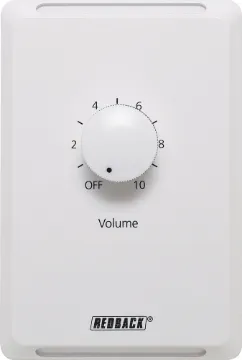 Volume Control 10W 100V Line Clipsal Pro - Vertical White Designed to control 100V line speaker systems these attenuators are fitted to industry standard wall plates and install into an electrical wall box.