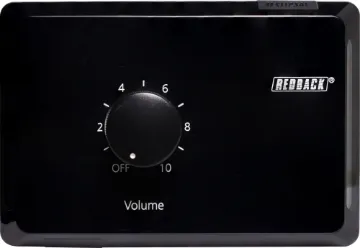 Volume Control 10W 100V Line Clipsal Pro - Horizontal Black Designed to control 100V line speaker systems these attenuators are fitted to industry standard wall plates and install into an electrical wall box. Horizontal 10W model.