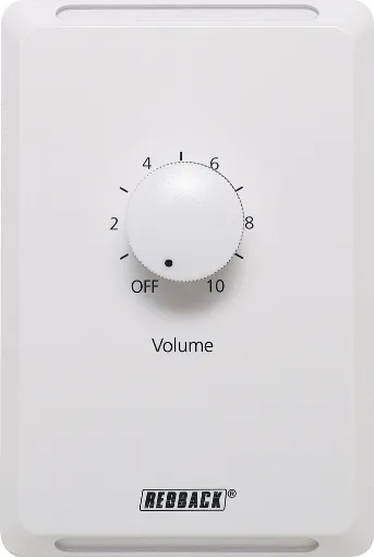 Designed to control 100V line speaker systems these attenuators are fitted to industry standard wall plates and install into an electrical wall box. 