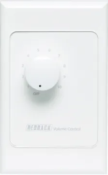 Volume Control 10W 100V Line - Vertical New models supplied with two facia covers to suit your decor. 
Designed to control 100V line speaker systems these attenuators are fitted to industry standard wall plates and install into an electrical wall box. They feature 11 position switches