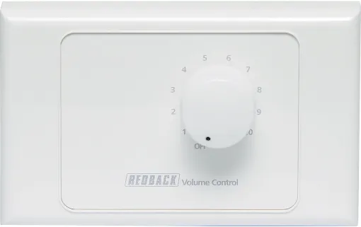 New models supplied with two facia covers to suit your decor. 

Designed to control 100V line speaker systems these attenuators are fitted to industry standard wall plates and install into an electrical wall box. They feature 11 position switches