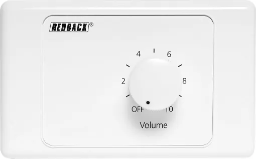 New models supplied with two facia covers to suit your decor. 

Designed to control 100V line speaker systems these attenuators are fitted to industry standard wall plates and install into an electrical wall box. They feature 11 position switches