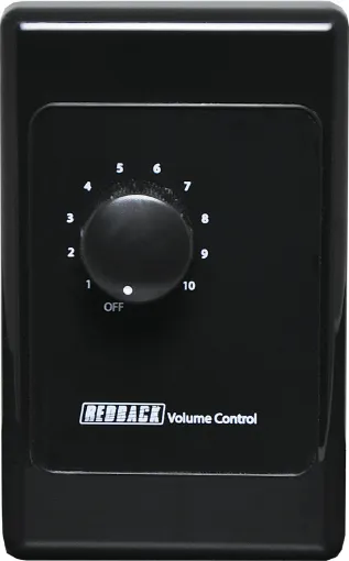 New models supplied with two facia covers to suit your decor. 

Designed to control 100V line speaker systems these attenuators are fitted to industry standard wall plates and install into an electrical wall box. They feature 11 position switches