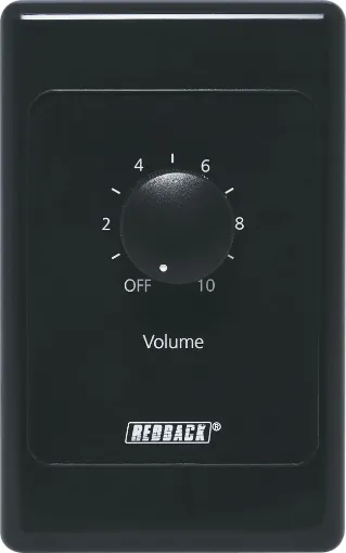 New models supplied with two facia covers to suit your decor. 

Designed to control 100V line speaker systems these attenuators are fitted to industry standard wall plates and install into an electrical wall box.