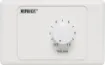 New models supplied with two facia covers to suit your decor. 

Designed to control 100V line speaker systems these attenuators are fitted to industry standard wall plates and install into an electrical wall box. 