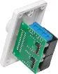 This volume control is rated at 100 watts (50W per channel). It features selectable impedance matching, allowing up to 8 pairs of speakers to be controlled. Includes 11 settings plus Off. Connections are made via a pluggable terminal block. 60mm mounting 