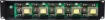 May be configured to either five single inputs to five outputs or one input to five outputs. Each zone has a 40W and 100W load capacity respectively, with a total panel capacity of 200W and 500W.  Has 11 settings plus 'off'. The input and outputs are conn