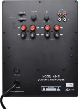 180W Active Subwoofer Amplifier A compact high performance subwoofer amp equipped with volume, frequency control, phase switch, high & low level outputs. 120W RMS, stable into 4 ohms. Build your own tuned home cinema subwoofer! 
235H x 175Wmm cutout.