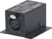 Balanced 600 Ohm 3 pin female XLR to unbalanced 10K Ohm 2 x RCA with level control. +10dB max signal gain. Steps up input signal by factor of 16, ie 20mV in = 320mV out.