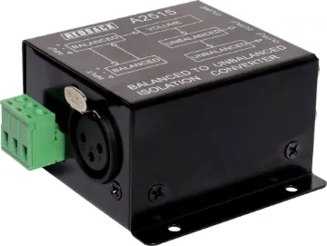 Balanced To Unbalanced Converter XLR-RCA / Screw Term. Balanced 600 Ohm 3 pin female XLR to unbalanced 10K Ohm 2 x RCA with level control (or optional screw terminal connections).