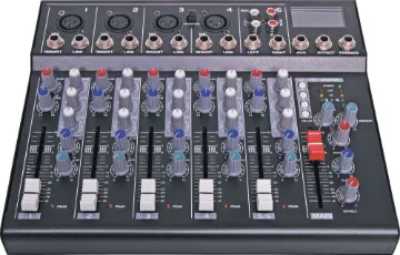 6 Channel Mixing Desk With USB Playback This compact high performance desk mixer is ideal for live/stage sound mixing in small applications such as theatre, bands, function centres and venues.  It offers added flexibility for audio playback with a USB and SD card input on the rear panel. Playba