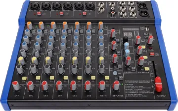 14 Channel Mixing Desk With Bluetooth A lightweight and compact USB powered mixer featuring 14 channels. Channels 1 to 6 are XLR/6.35mm combo sockets suitable for both mic and line level signals.
