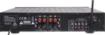 A stylish 2 x 100W (into 4 Ohm) FM stereo receiver with bluetooth audio streaming and a remote control. It features four stereo RCA inputs for CD, DVD, TV and Auxiliary. The large rotary dial controls volume, balance, bass and treble.