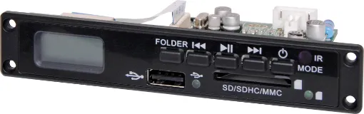 Optional Plugin Board to suit the A4275 and A4285 mixer amplifiers. Enables audio playback of MP3 files from USB stick and SD memory cards.
