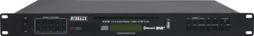 Bluetooth CD & Audio Player/DAB+ & FM Tuner The Bluetooth CD / MP3 audio player is suitable for versatile PA applications (e.g. in theatres, pubs or waiting rooms) and offers special features, e.g. continuous repeat, random replay, MP3 replay of USB storage media and SD memory cards.