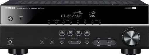 The all-new RX-V385 model is wireless-enabled, with streaming from Bluetooth devices at the touch of a button. Movie watchers are also catered for with 4K Ultra HD as well as HDMI 2.0, BT.2020 compatibility and HDCP 2.2, HDR video. 70W RMS per channel. Four HDMI inputs. AM/FM analog tuner. 