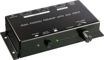 Phono Preamp with AUX input This phono preamp can be used to raise your turntable's output to make it compatible with modern amplifiers. At the same time, it adds standardised equalisation. Users may need this phono preamp because their turntable either doesn't have one, in which case they won't be able to play records without one.