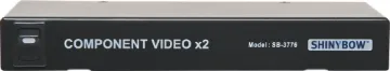 2 Way Component Video Distribution Amp VIDEO ONLY. Accepts one component video and distributes it to two outputs. Suitable for domestic or commercial use in showrooms, pubs, clubs, cafes, TABs, etc.