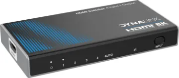 8K 48Gbps 4 Way HDMI Switcher Offering 8K @ 60Hz resolution switching, this 4 way HDMI source selector is ready for the latest high resolution AV sources.
