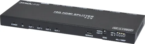 Designed to split a single HDMI source into four HDMI outputs.