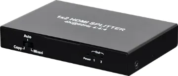 2 Way HDMI Splitter 18GBps Bandwidth Allows the connection of a single HDMI source to multiple HDMI displays with no loss of quality.