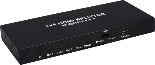 This is a high performance 1x HDMI input to 4x HDMI output switcher which is powered via a USB port. 