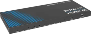 8 Way HDMI Splitter 18GBps Bandwidth Allows the connection of multiple HDMI displays to a single HDMI source with no loss of signal quality.