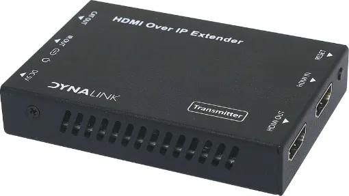 HDMI Over IP Extender is based on AV over IP solution for distribution of one HD content to one HD display device or to multiple HD display devices over a standard 1G network switcher, and extends distance up to 150m between transmitter and receiver via a Cat5e/6 cable.