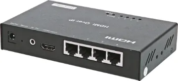 HDMI Over Ethernet UTP 4 Port Balun Transmitter This series of balun components has an important difference to most HDMI balun products on the market in that it can send HDMI signals over ethernet switches, allowing HDMI sources and displays to be connected in an expandable network.