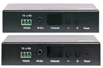 HDMI Over IP UTP Balun System With POE IR And RS232 This HDMI over IP Extender uses advanced H.264 compression type which transfers signal using lower bandwidth thus transmit more smoothly. It supports 120m over single Cat5E/6 cable at point to point.  Includes transmitter and receiver.
