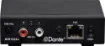 This device is designed to receive two channels audio signal from the Dante network, and converts to analogue RCA outputs. Simply use Cat5 cable to connect the RJ45 port to an Ethernet switch, and using "Dante controller" to receive the low latency of signal from other devices which already connected on the same Dante network. 