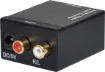 Converts an analog audio output (from any standard line level source) into a digital audio signal for connection to a  commercial amplifier or distribution system. Both coaxial and optical (Toslink) input connections are provided.