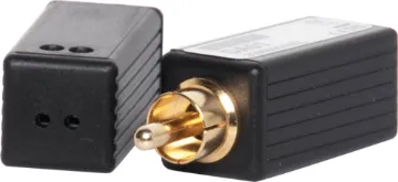 Coaxial Digital Audio UTP Balun These tiny RCA adaptors allow digital audio to be transferred via Cat 5/6 cabling up to 180 metres. Simply plugs in-line between the device & UTP cable. Especially useful in distributed AV systems where a digital audio source is located remotely from an amplifier/receiver. No power required. Sold in matching pair.