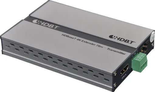 Allows 1080p HDMI signals to be extended up to 100m from their source over a single Cat5e/6 cable, whilst retaining full high definition quality. Built in IR extender allows remote control of source devices.