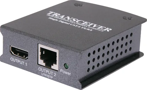 Transceiver for use with our A3224 multi-zone HDMI extender system. This unit not only acts as a receiver for the incoming signal from the A3224 transmitter but also retransmits the signal so it can be daisy chained with up to 6 additional screens.