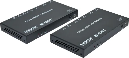 This HDBaseT UTP balun allows transmission of 4K HDMI signals up to 70m with full audio-return-channel (ARC) support and RS-232 control signals. 