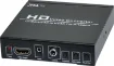 An upscaler box for integrating stereo composite signals from devices such as CCTV cameras, older camcorders and AV equipment. Converts a standard stereo composite signal into an integrated HDMI 1080p video and digital audio signal. 3.5mm stereo audio and digital coaxial outputs provided.