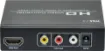 An upscaler box for integrating stereo composite signals from devices such as CCTV cameras, older camcorders and AV equipment. Converts a standard stereo composite signal into an integrated HDMI 1080p video and digital audio signal. 3.5mm stereo audio and digital coaxial outputs provided.