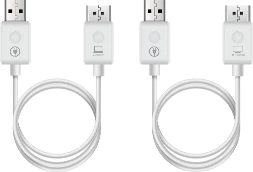 These wireless extension cables provide a simple way to send 1080p 60Hz signals from a HDMI source device to TV or monitor in another room up to 50m away (line-of-sight).