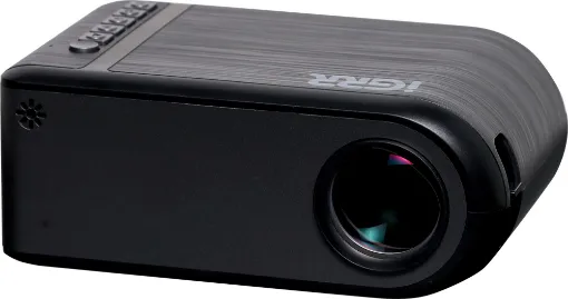 This compact projector offers excellent LED picture quality with 800x480p resolution for screens up to 4m (170”) wide!