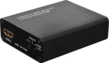 HDMI 2.0 4K2K Audio Extractor With the help of this audio extractor you can extract audio signals from any HDMI compliant source to digital optical or analog stereo audio outputs.