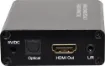 With the help of this audio extractor you can extract audio signals from any HDMI compliant source to digital optical or analog stereo audio outputs. 
